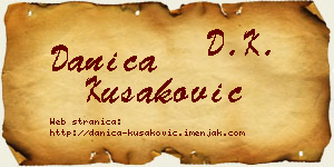 Danica Kušaković vizit kartica